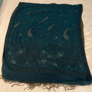 Long Green Soft Scarf